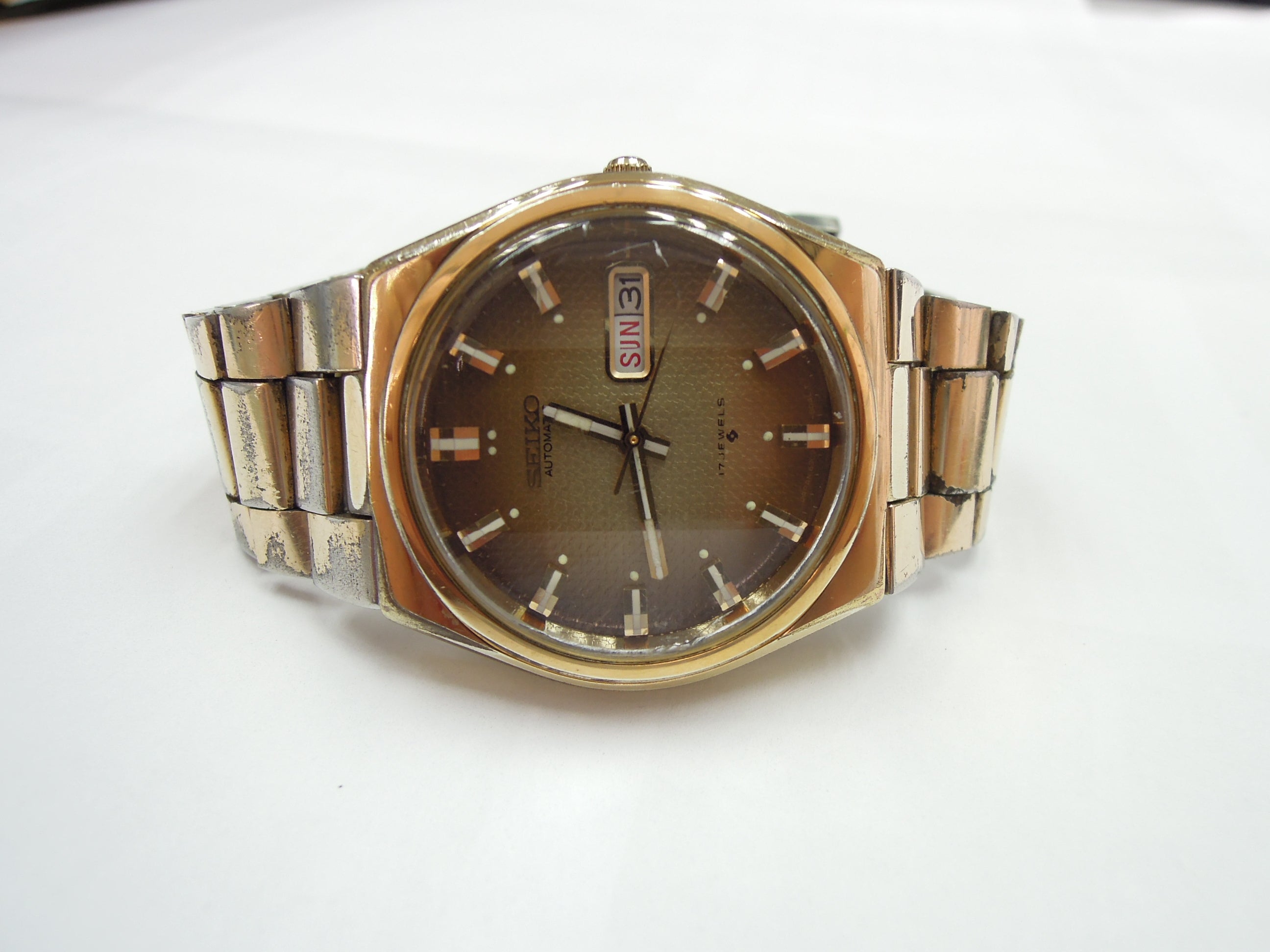 FS: Seiko 6309-8040 brown honeycombo dial watch reduced $60us shipped | The  Watch Site