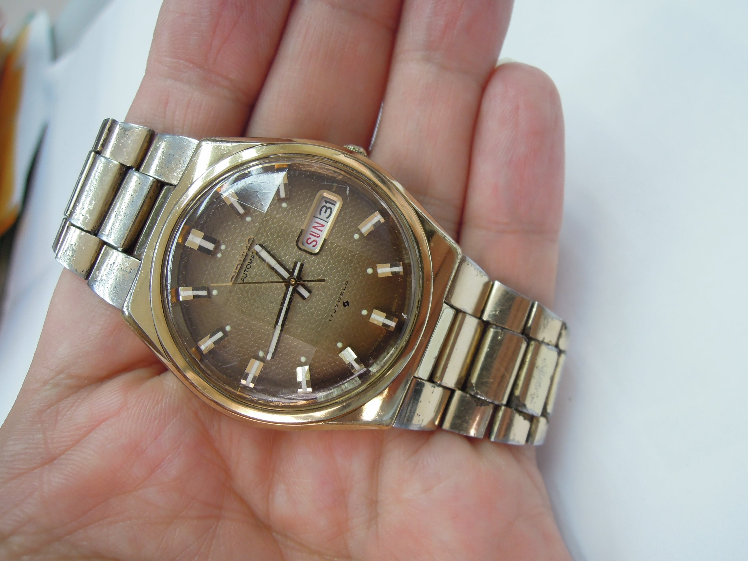 FS: Seiko 6309-8040 brown honeycombo dial watch reduced $60us shipped | The  Watch Site