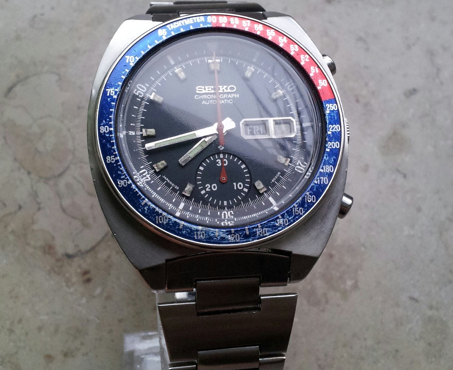 FS : Seiko Pogue 6139-6002 blue Pepsi Chronograph in nice condition 425 $  SOLD | The Watch Site