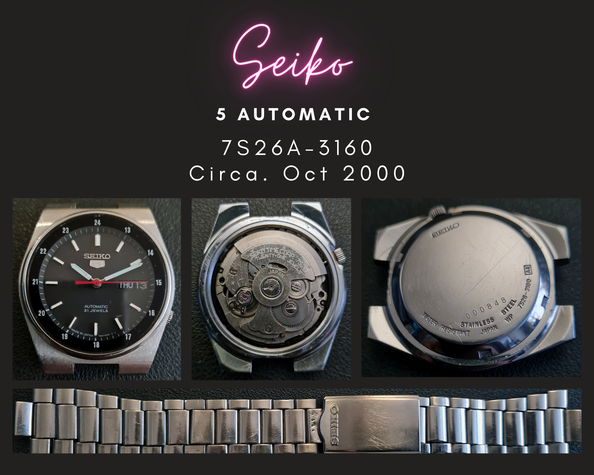 Seiko 5 Automatic | 7S26-3160 | Circa. Oct 2000 | Strip-Down & Re-Build |  The Watch Site