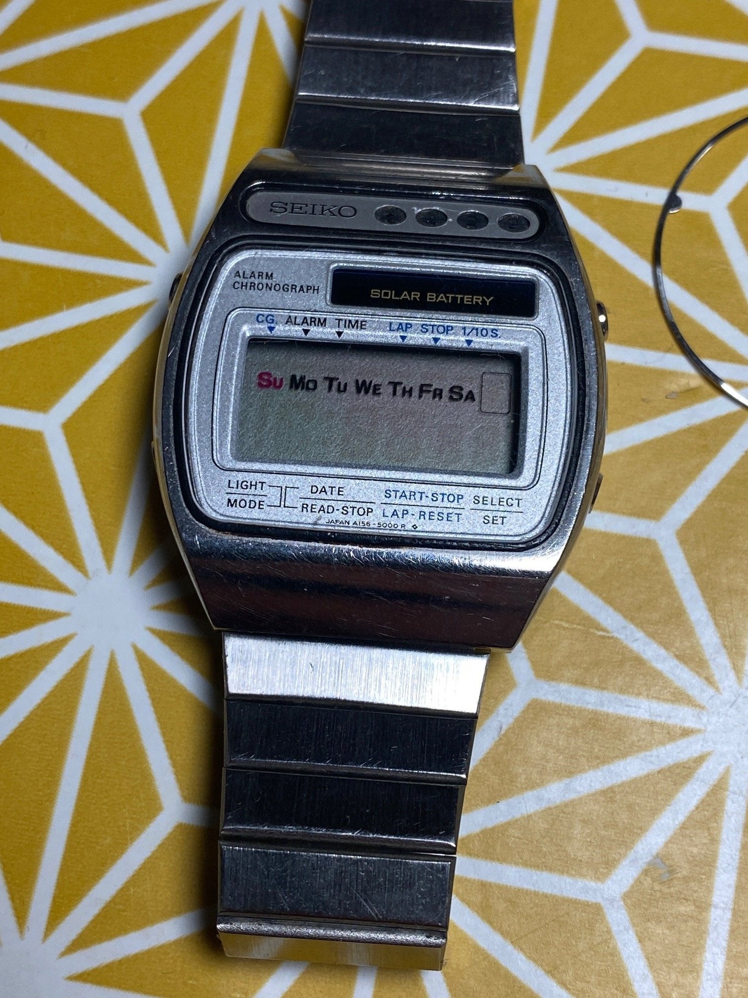 Battery issue with an old LCD A156-5000 Solar | The Watch Site