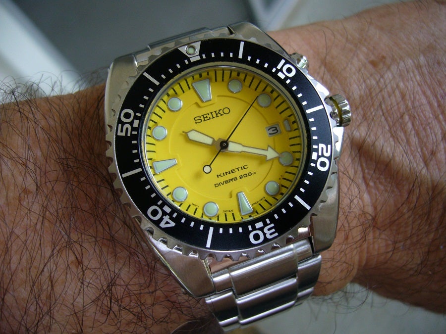 FS Seiko SKA367 (yellow BFK) Slightly modded $140 SOLD | The Watch Site