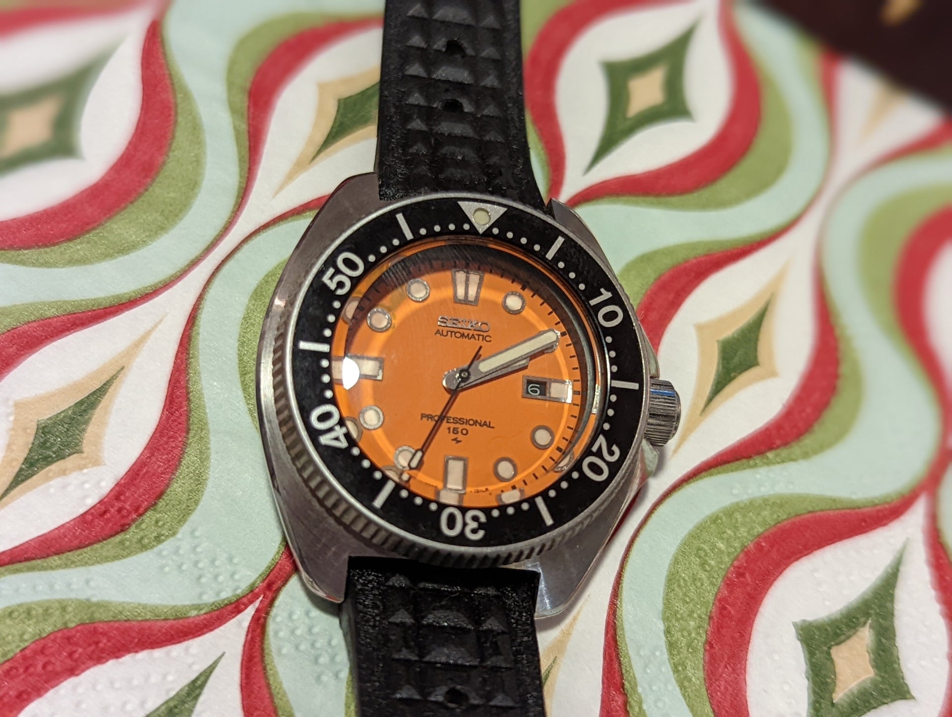 New Arrival: 1977 Seiko 2205-0769 Ladies' Diver Orange Dial Nearly Mint |  The Watch Site